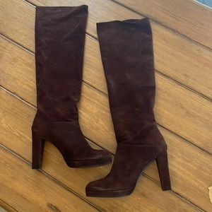 Stuart Weitzman size 10 crushable timber suede boots.
